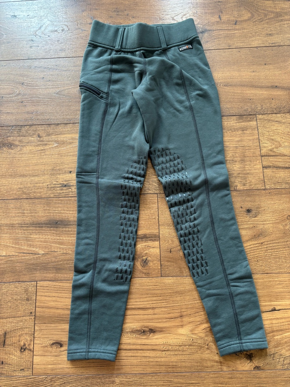 Kerrits Forest Green Grip-Panel Kids Joggers